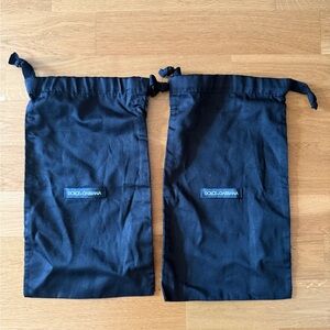 DOLCE & GABBANA Set of Two Shoes Heels Pumps Dust Bag Pair - NEW